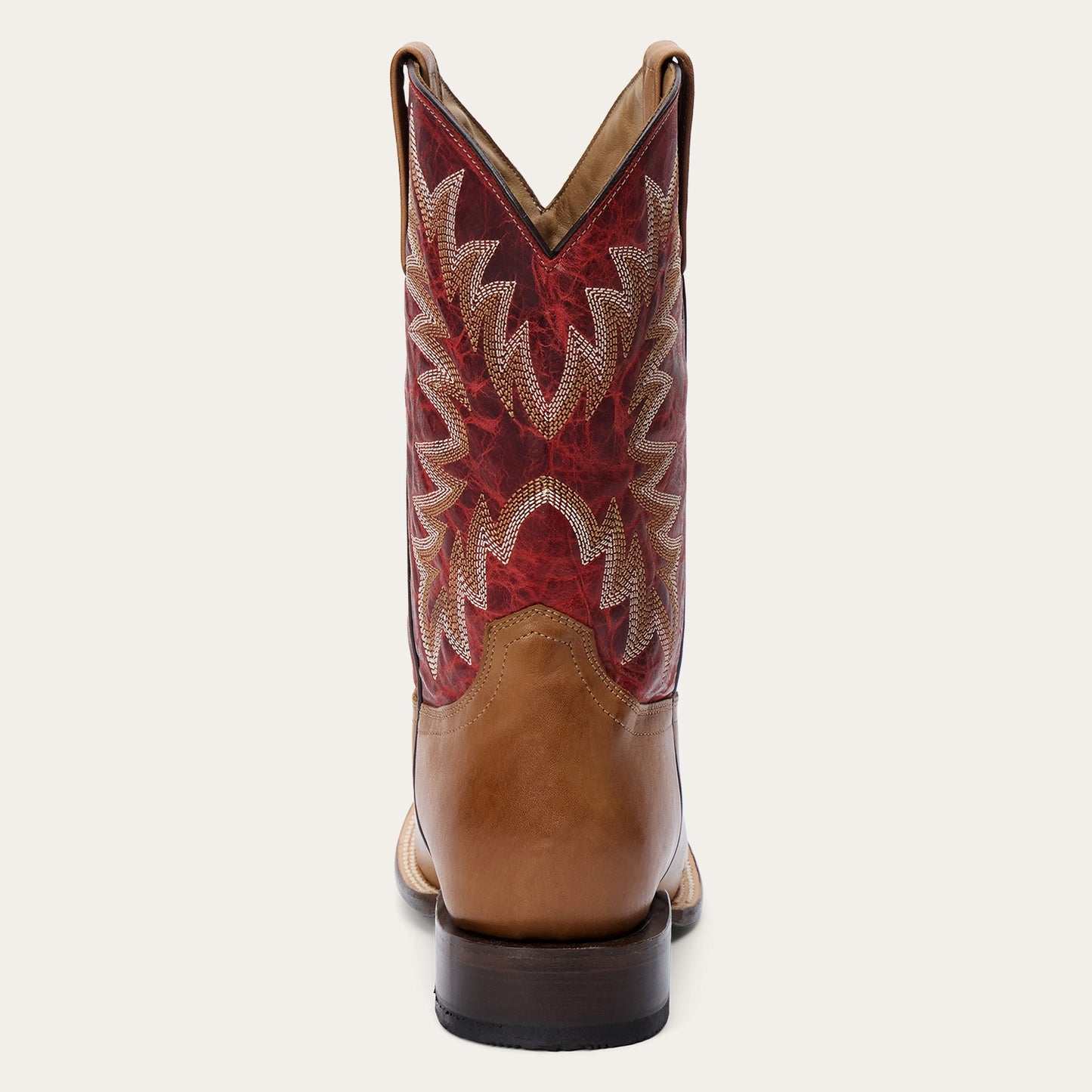 Men's Stetson Cole Boots handcrafted tan square toe leather western boots