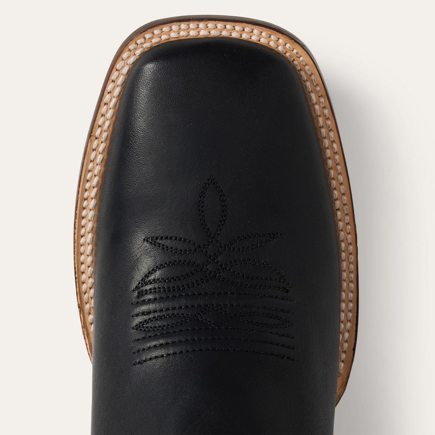 Men's Stetson Cole Boots Square Toe Handcrafted Black