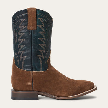 Men's Stetson Tripp Leather Boots Handcrafted Square Toe Brown