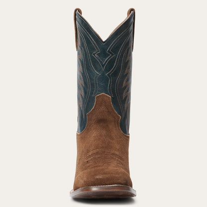 Men's Stetson Tripp Leather Boots Handcrafted Square Toe Brown