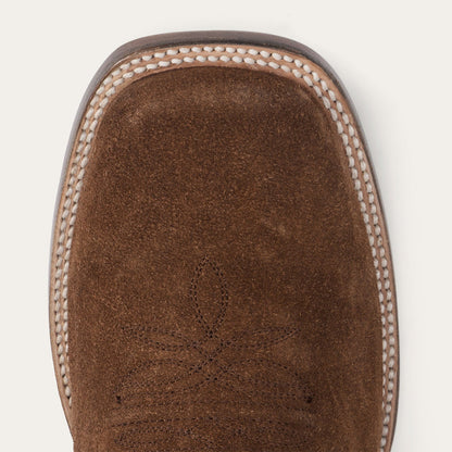 Men's Stetson Tripp Leather Boots Handcrafted Square Toe Brown