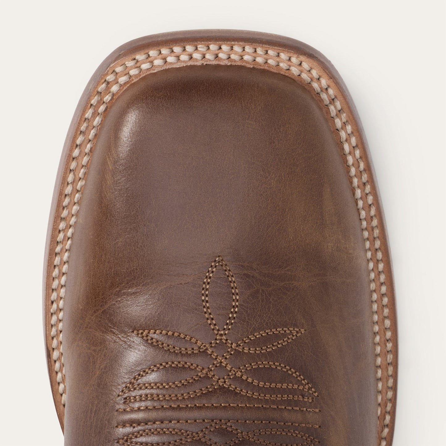 Men's Stetson Grady Leather Boots Handcrafted Square Toe Tan