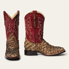 Men's Stetson Predator Pirarucu Tru-x System Boots Handcrafted Brown