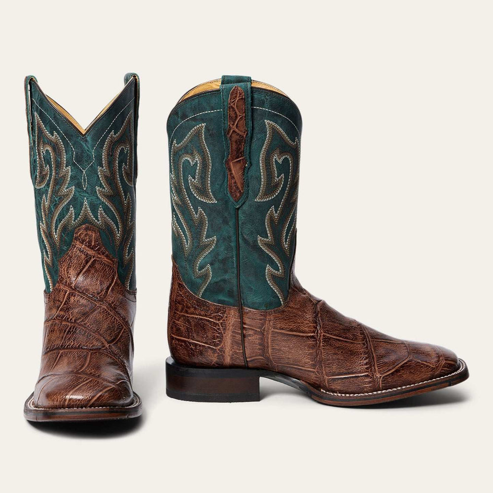 Men's Stetson Alligator Tru-x System Boots Handcrafted Brown
