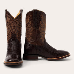 Men's Stetson Aces Alligator Tru-x System Boots Handcrafted Brown