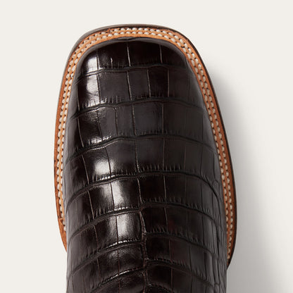 Men's Stetson Aces Alligator Tru-x System Boots Handcrafted Brown