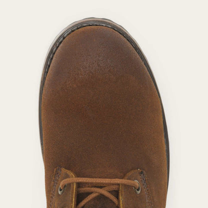 Women's Stetson Sam Suede Leather Boots brown handcrafted lace-up with cushioned insole and lug sole