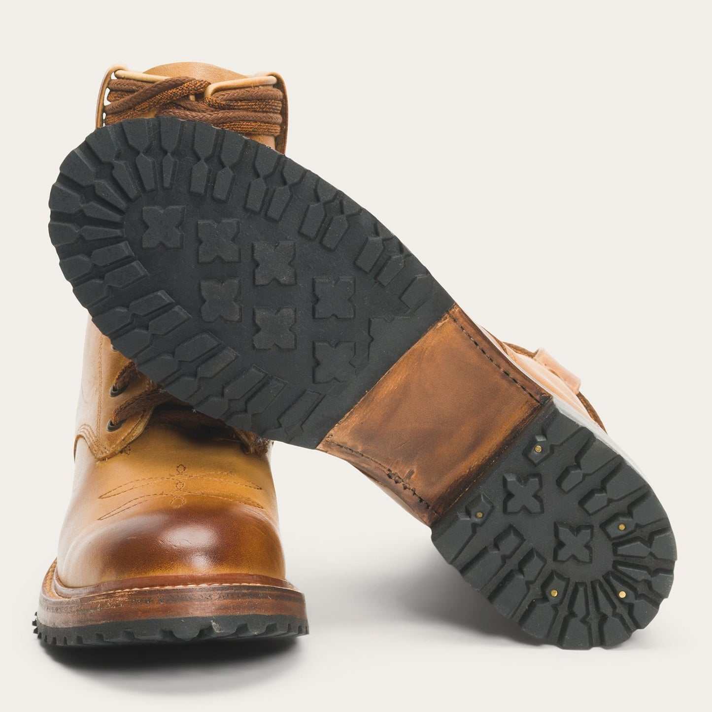 Stetson August Lederstiefel für Damen, handgefertigt, Hellbraun