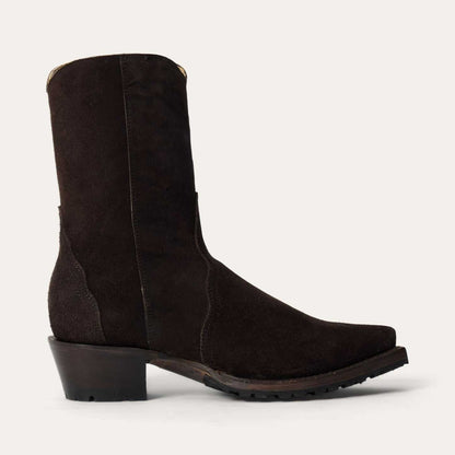 Women's Stetson Daphne Suede Ankle Leather Boots brown snip toe handcrafted