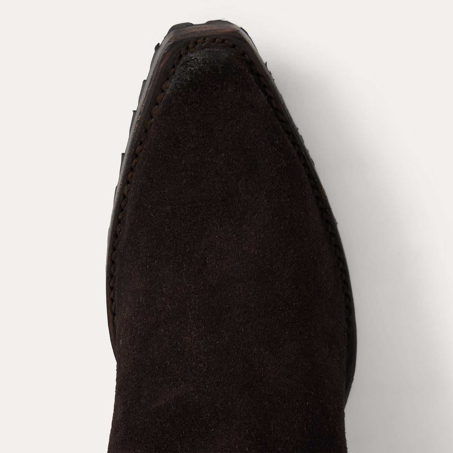 Women's Stetson Daphne Suede Ankle Leather Boots in brown with snip toe and stacked heel