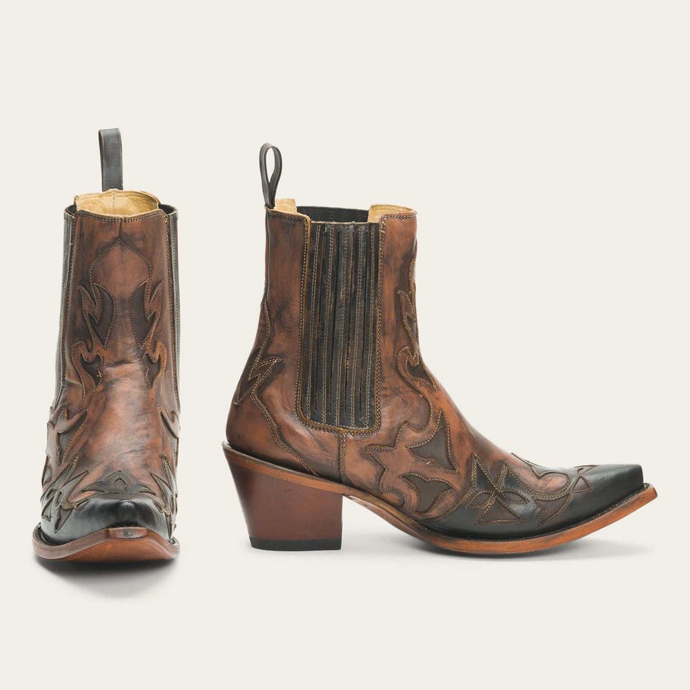 Damen Stetson Cici Lederstiefel Handgefertigt Braun