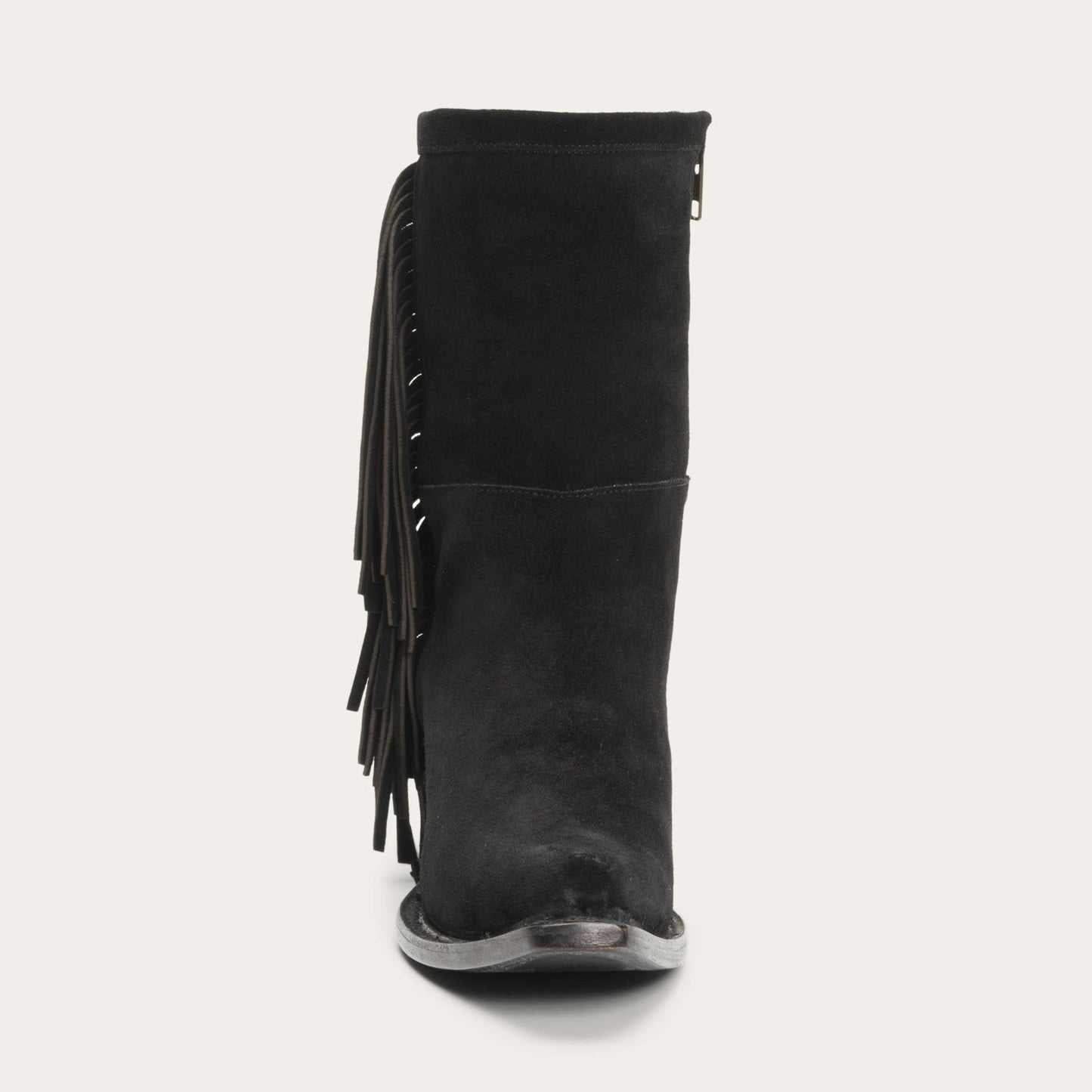 Women's Stetson Halle Leather Boots black suede with 7-inch shaft and vintage finish