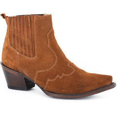 Women's Stetson June Leather Boots Handcrafted Brown