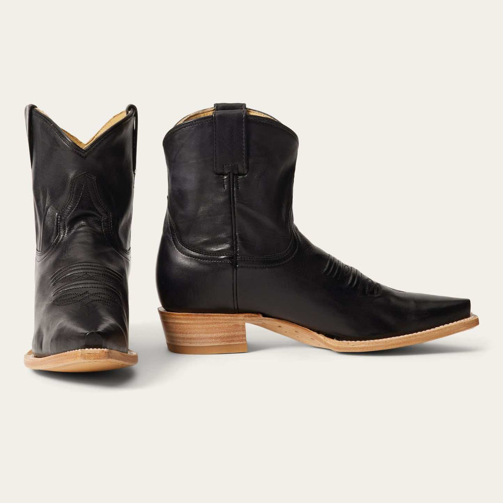 Stetson Riley Ankle Boots aus Leder für Damen, handgefertigt, Schwarz