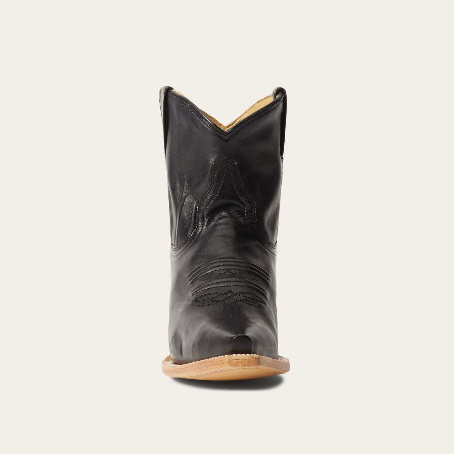Women's Stetson Riley Ankle Leather Boots Handcrafted Black