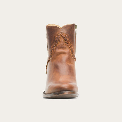 Women's Stetson Pixie Leather Boots Handcrafted Brown