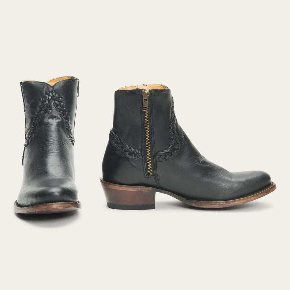 Women's Stetson Pixie Leather Boots Handcrafted Black