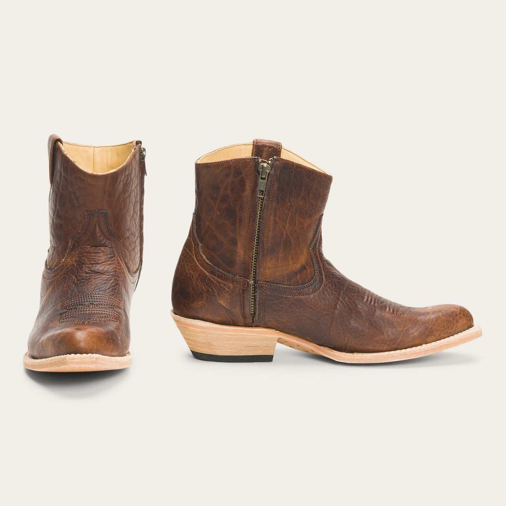 Damen Stetson Toni Bison Lederstiefel Handgefertigt Braun