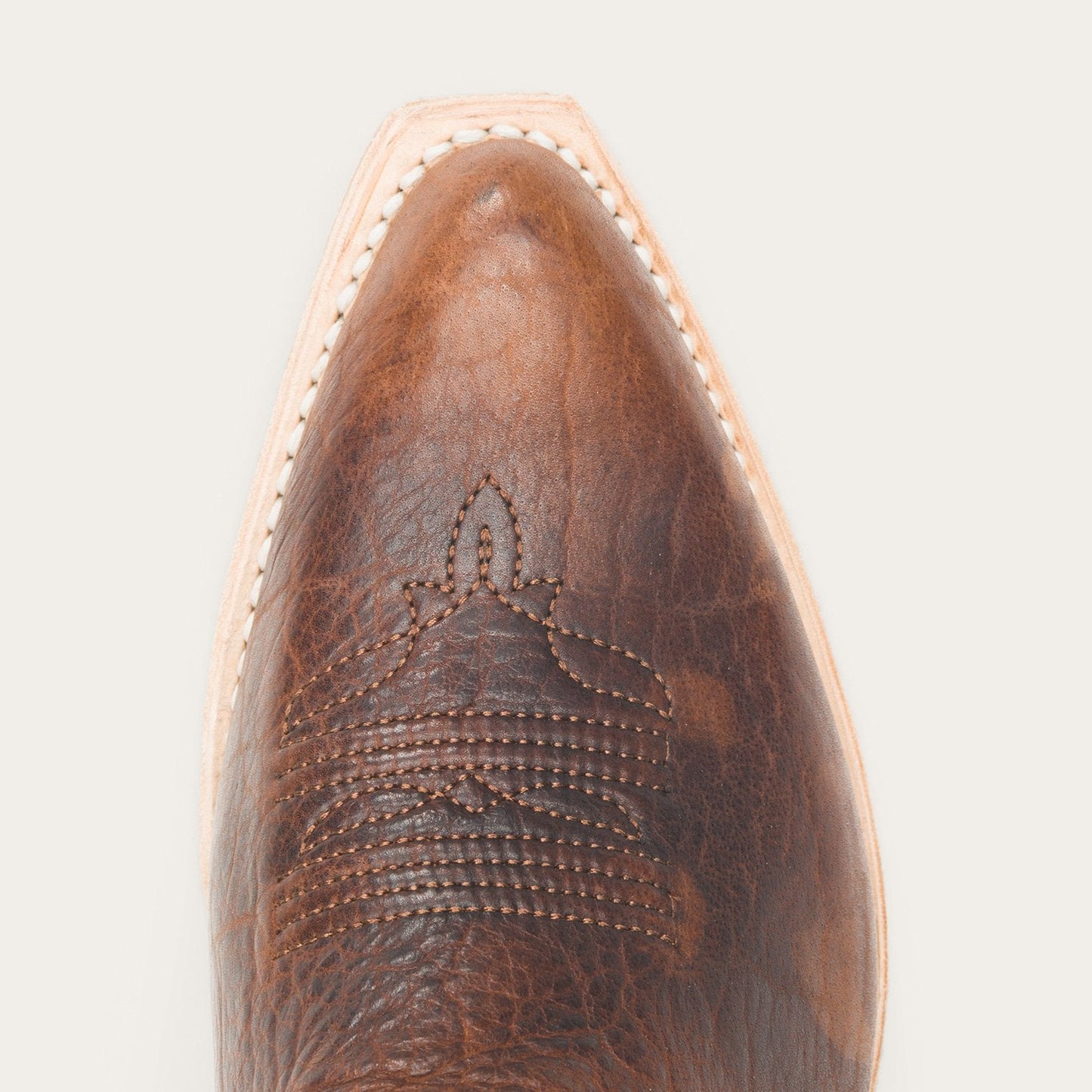 Women's Stetson Toni Bison Leather Boots Handcrafted Brown