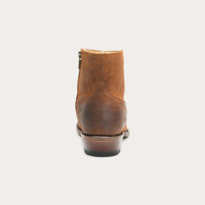 Women's Stetson Cleo Leather Boots brown handcrafted with 5" shaft and YKK zipper