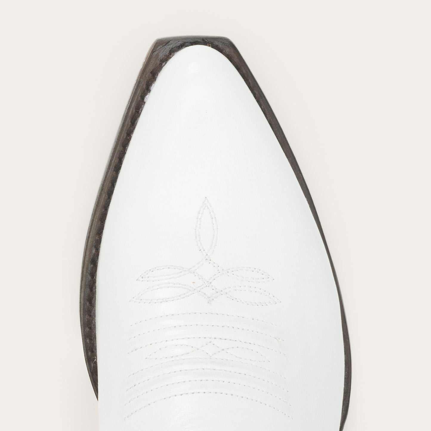 Women's Stetson Anika handcrafted white leather boots with 5" shaft and brass nail construction
