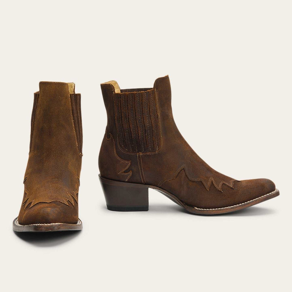 Women's Stetson Kaia Leather Boots Handcrafted Brown