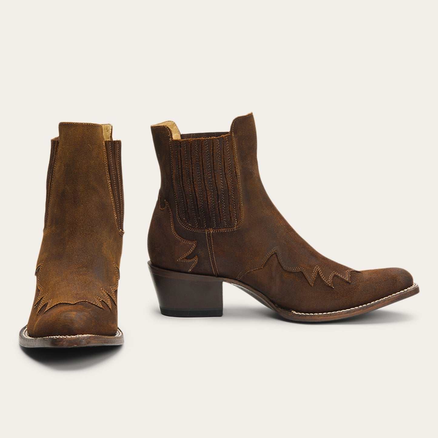 Women's Stetson Kaia Leather Brown Boots with 5-inch Shaft and Leather Sole