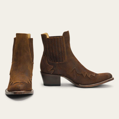 Women's Stetson Kaia Leather Brown Boots with 5-inch Shaft and Leather Sole