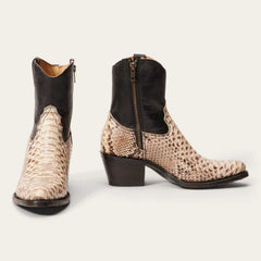 Women's Stetson Sydney Python Boots Handcrafted Natural