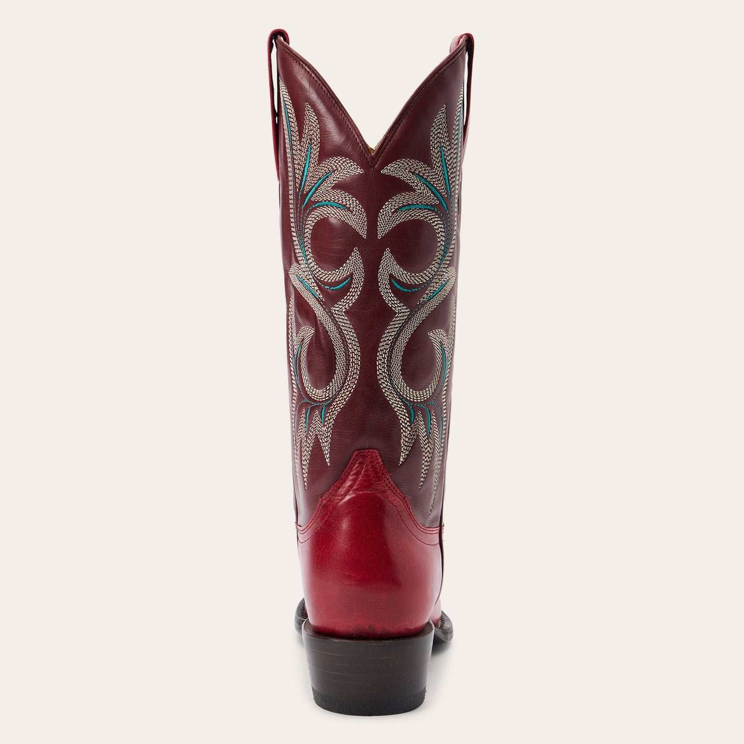 Women's Stetson Lauren Goat Boots red snip toe handcrafted leather western boots