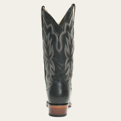 Women's Stetson Casey Leather Boots black handcrafted with unique embroidery and leather sole