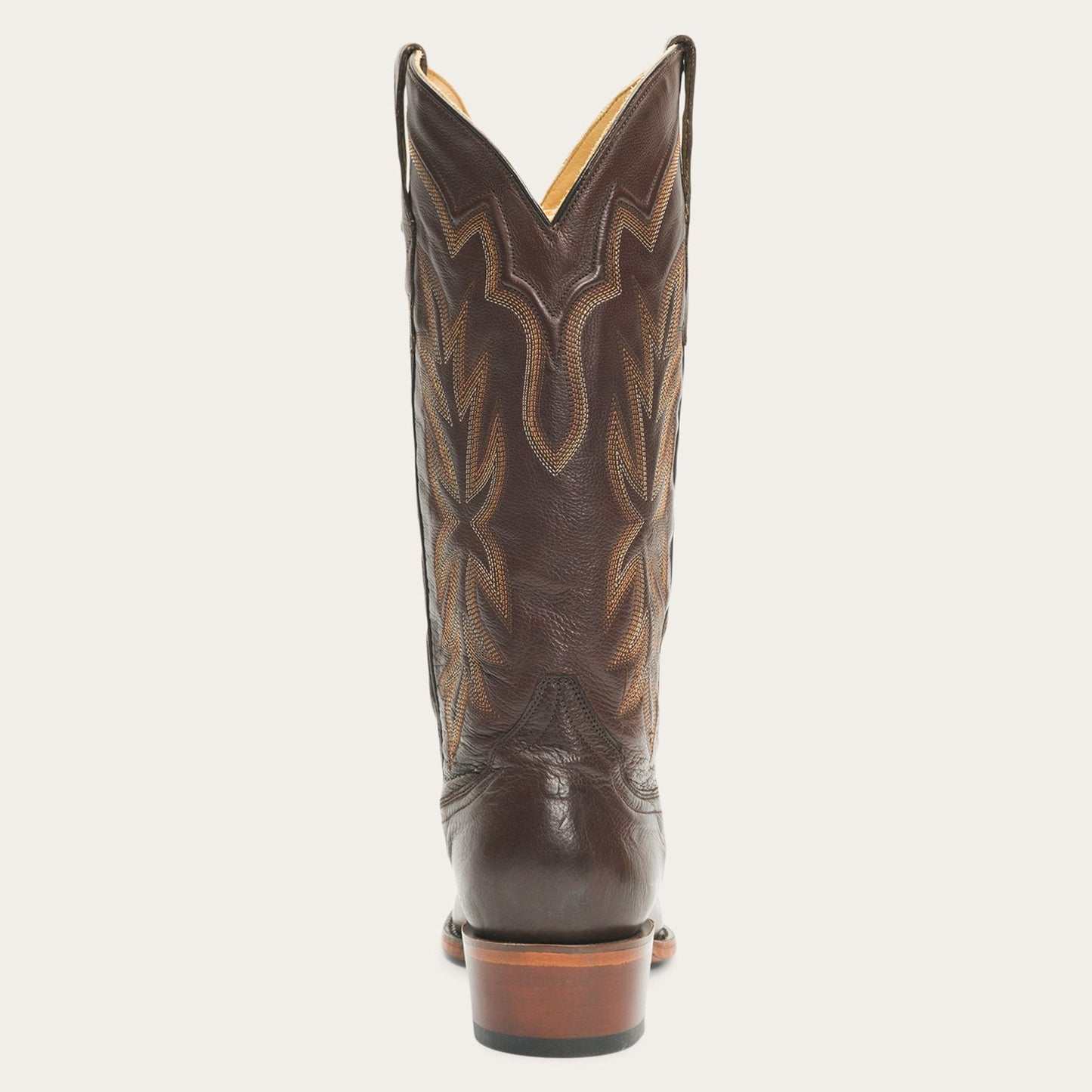 Women's Stetson Casey Leather Boots in tobacco brown with 13" shaft and unique embroidery