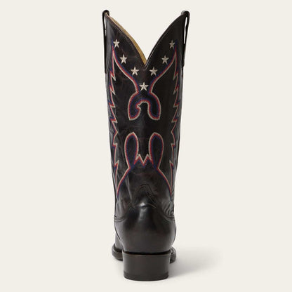 Women's Stetson Reagan Leather Boots handcrafted chocolate snip toe cowboy boots