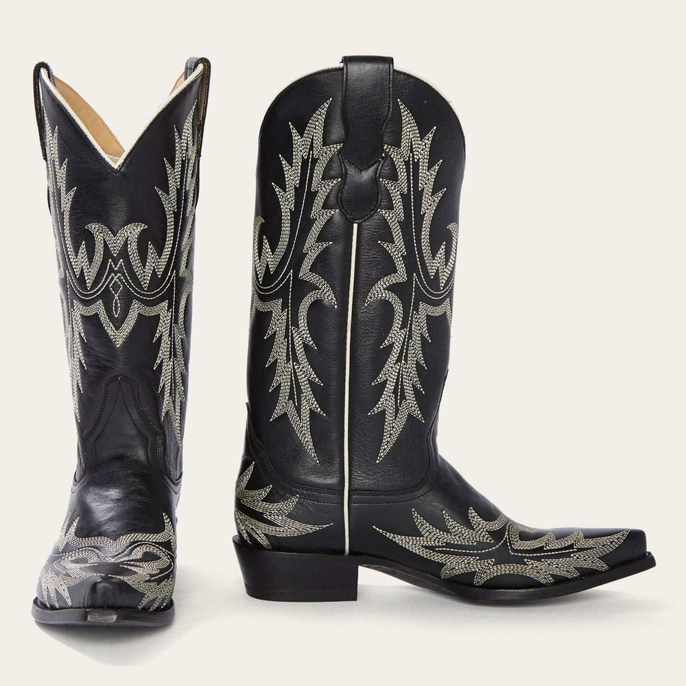 Stetson Tina Boots Snip Toe Handcrafted Black für Damen