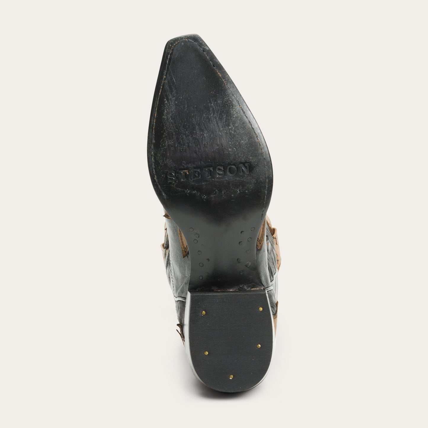 Women's Stetson Faye Leather Boots black handcrafted wingtip heel American heritage
