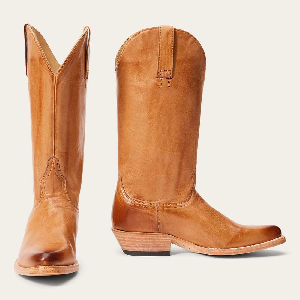 Women's Stetson Emory Leather Boots Handcrafted Tan