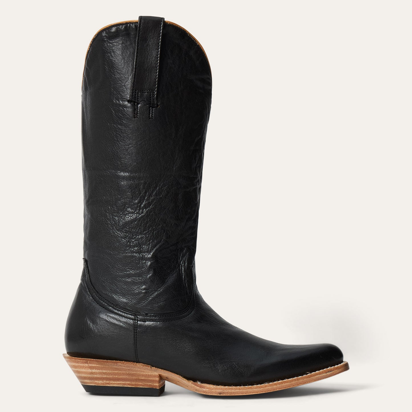 Women's Stetson Darby Leather Boots Handcrafted Black