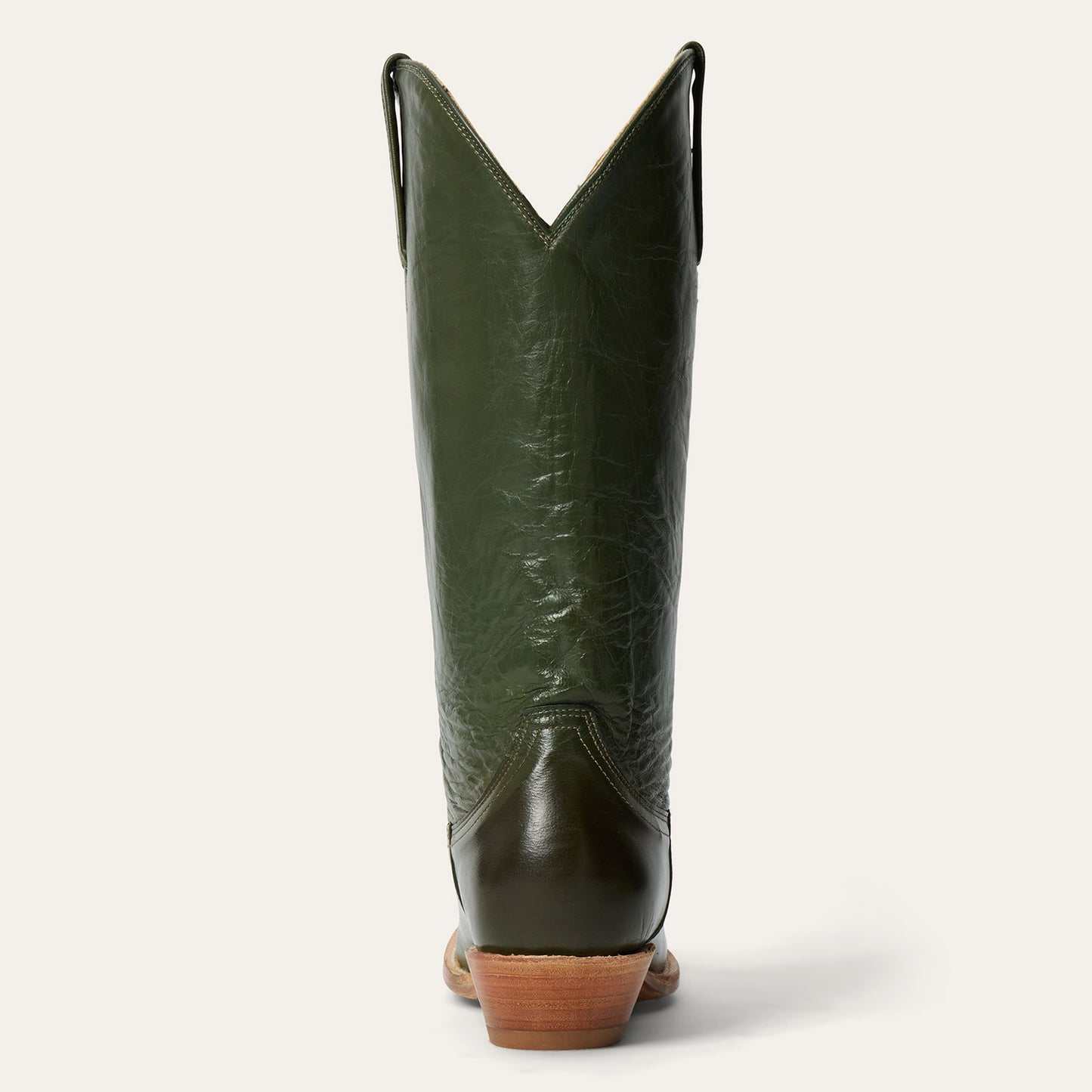 Women's Stetson Darby Leather Boots green handcrafted cowboy boots with 13" shaft and antique finish