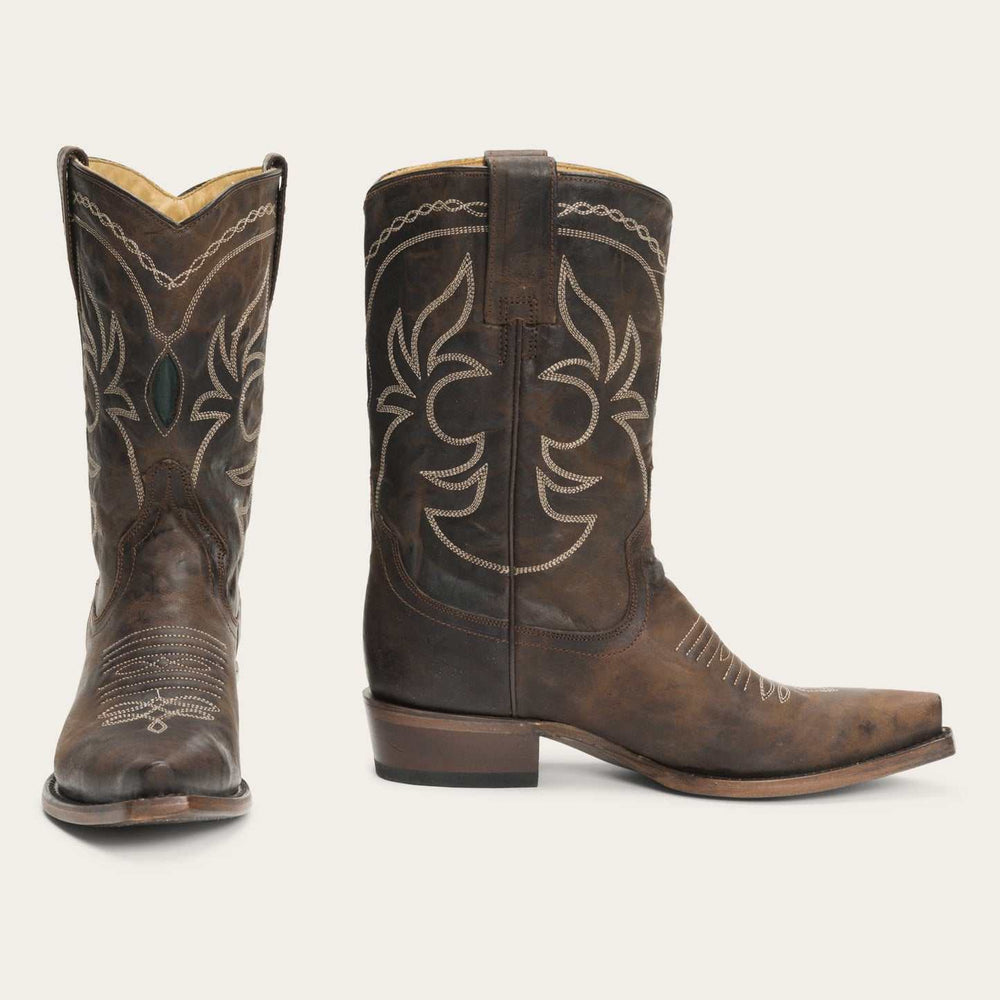 Women's Stetson Iris Leather Boots Handcrafted Brown