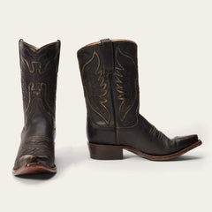 Women's Stetson Tate Leather Boots Handcrafted Black