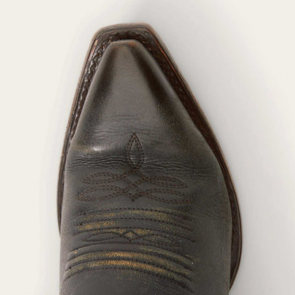 Women's Stetson Tate Leather Boots black handcrafted with eagle design and 10" shaft