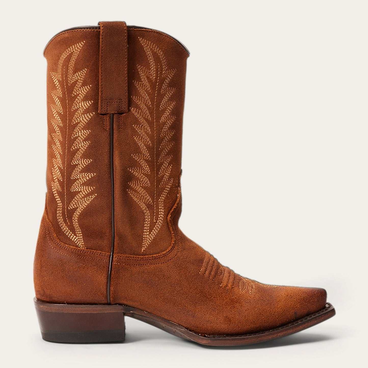 Women's Stetson Parker Suede Boots brown handcrafted with unique embroidery and leather lining