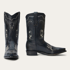 Women's Stetson Sedona Snip Leather Boots Snip Toe Handcrafted Black