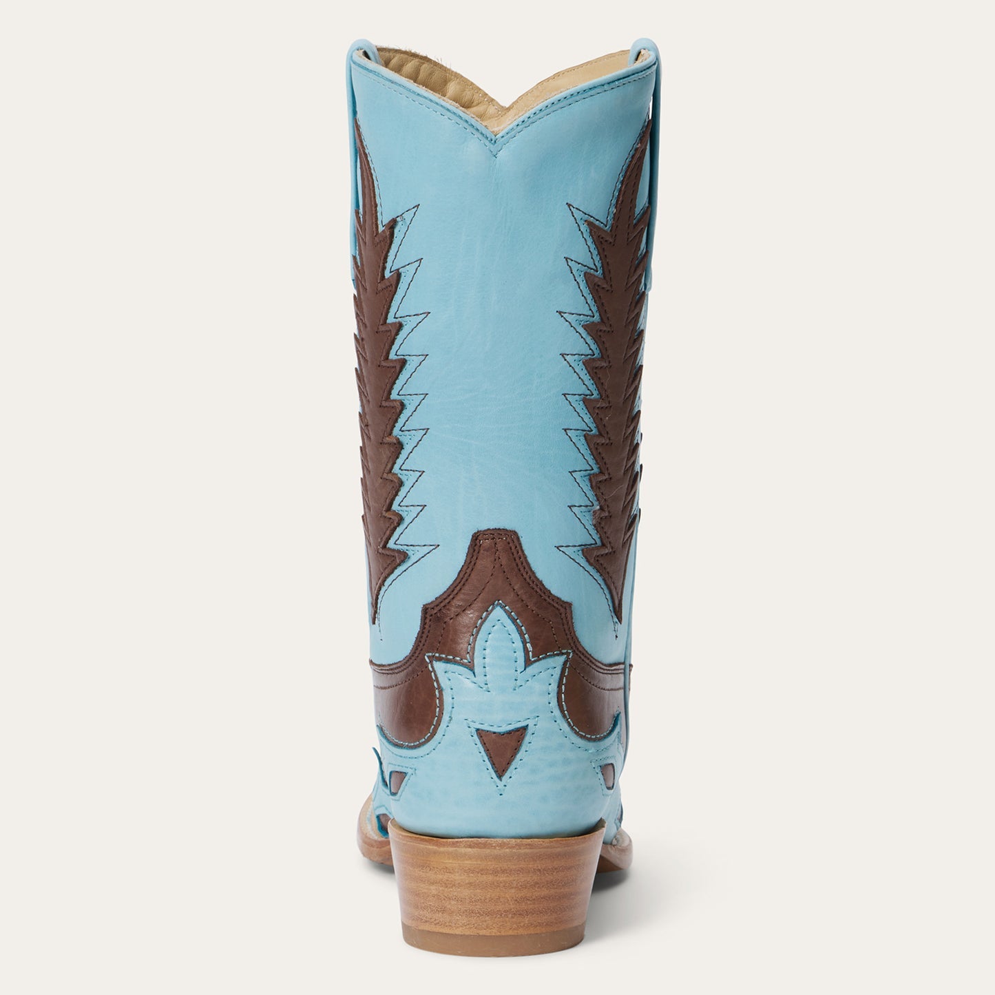 Women's Stetson Beth Leather Boots Snip Toe Handcrafted Blue