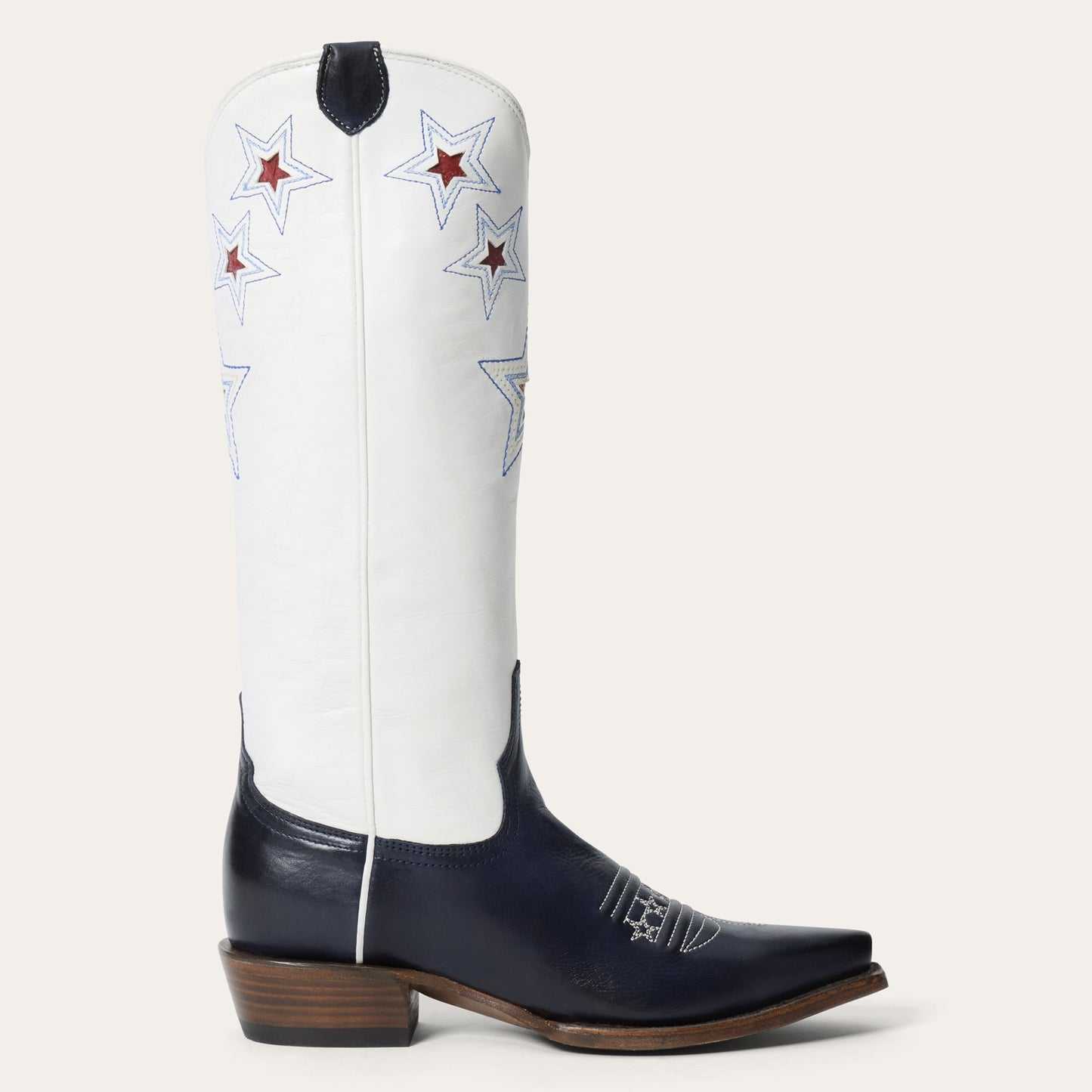 Women's Stetson Celeste Leather Boots Handcrafted Snip Toe Blue