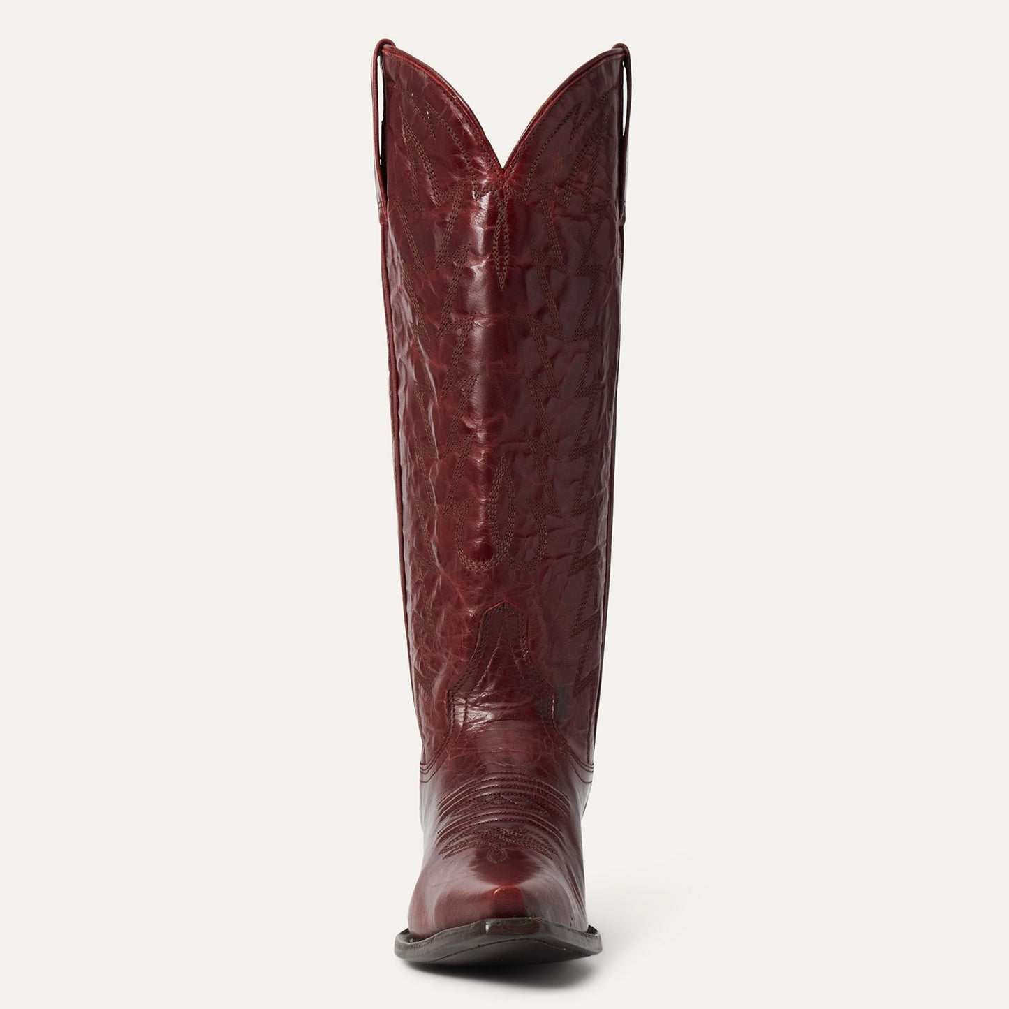 Women's Stetson Dove Goat Boots handcrafted red with snip toe and leather sole