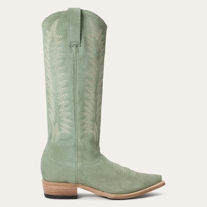 Women's Stetson Emme Suede Boots Handcrafted Aqua