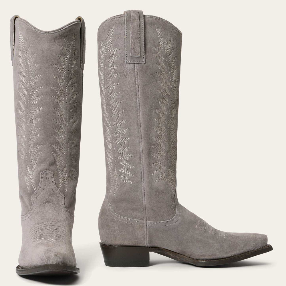 Botas de ante para mujer Stetson Emme hechas a mano en color gris