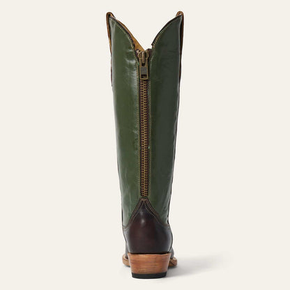 Women's Stetson Clover Leather Boots brown snip toe handcrafted design