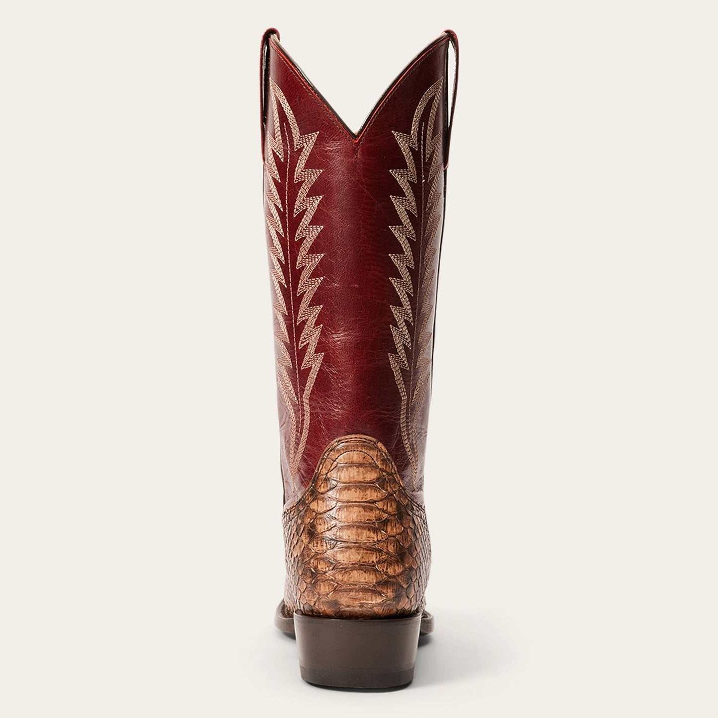 Brown Women's Stetson Ember Python Boots handcrafted cowboy style
